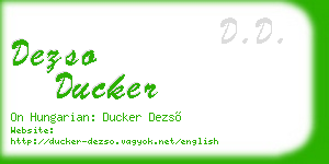 dezso ducker business card